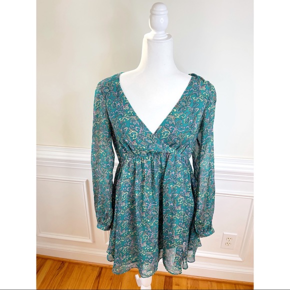 EUC ASOS Paisley Babydoll Mini Dress - Picture 2 of 6